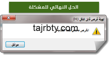 حل مشكلة القرص محمي ضد الكتابة